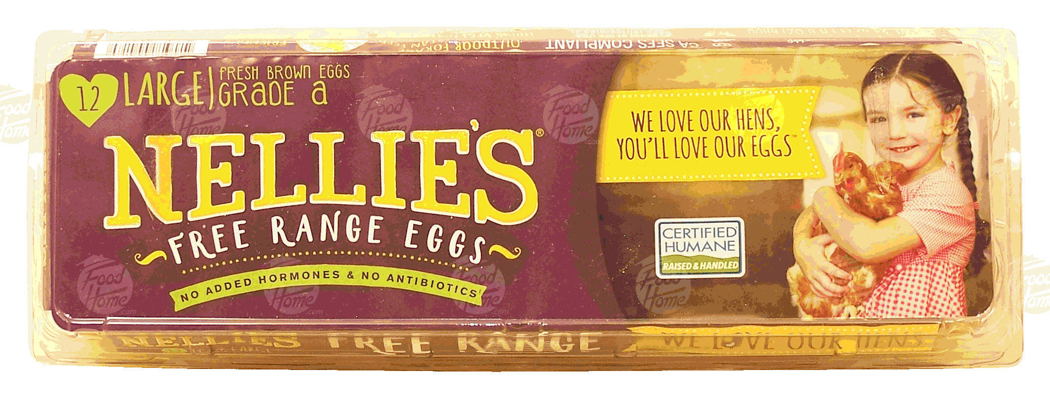 Nellie's  free range eggs, large brown Full-Size Picture